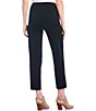 Color:Black - Image 2 - Slimsation® by Multiples Petite Size Solid Pull-On Easy Fit Knit Straight Leg Ankle Pants
