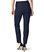 Color:Midnight - Image 2 - Slimsation® by Multiples Petite Size Solid Pull-On Easy Fit Knit Straight Leg Ankle Pants