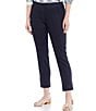 Color:Denim - Image 1 - Slimsation® by Multiples Petite Size Stretch Twill Pull-On Ankle Pants