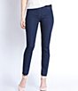 Color:Denim - Image 1 - Slimsation® by Multiples Mid Rise Flat Front Pull-On Ankle Jeans