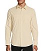 Color:Egg Shell - Image 1 - Ancient Renaissance Collection Slim Fit Solid Long Sleeve Corduroy Shirt