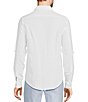 Color:White - Image 2 - Baird McNutt Linen Slim Fit Two Pocket Solid Long Sleeve Shirt