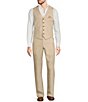 Color:Khaki - Image 3 - Baird McNutt Linen Zac Classic Fit Suit Separates Pants