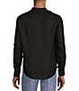 Color:Black - Image 2 - Big & Tall Baird McNutt Classic Fit Mandarin Collar Roll-Tab Long Sleeve Linen Woven Shirt