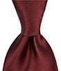 Color:Burgundy - Image 1 - Big & Tall Solid Satin Traditional 3 1/8#double; Silk Tie