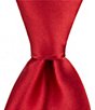 Color:Red - Image 1 - Big & Tall Solid Satin Traditional 3 1/8#double; Silk Tie