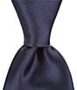 Color:Navy - Image 1 - Big & Tall Solid Satin Traditional 3 1/8#double; Silk Tie