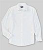 Color:White - Image 1 - Big & Tall Wardrobe Essentials Solid Long-Sleeve Woven Shirt