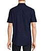 Color:Midnight Blue - Image 2 - Classic-Fit Solid Short-Sleeve Woven Shirt