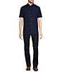 Color:Midnight Blue - Image 3 - Classic-Fit Solid Short-Sleeve Woven Shirt