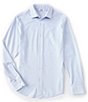 Color:White - Image 1 - Collezione Canclini Slim-Fit Herringbone Long-Sleeve Techno Woven Shirt