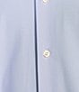 Color:Blue - Image 5 - Collezione Canclini Slim-Fit Herringbone Long-Sleeve Techno Woven Shirt