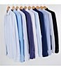 Color:Blue - Image 6 - Collezione Canclini Slim-Fit Herringbone Long-Sleeve Techno Woven Shirt