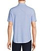 Color:Light Blue - Image 2 - Collezione Canclini Slim Fit Performance Stretch Solid Short Sleeve Woven Shirt