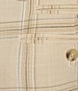 Color:Khaki - Image 4 - Evan Extra Slim Fit Flat Front Window Plaid Dress Pants