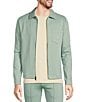 Color:Balsam Green - Image 1 - Liquid Luxury Slim Fit Full Zip Shirt Jacket