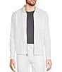 Color:White - Image 1 - Liquid Luxury Slim Fit Full Zip Shirt Jacket