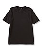 Color:Black - Image 1 - Liquid Luxury Solid Short-Sleeve V-Neck T-Shirt