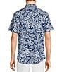 Color:Light Navy - Image 2 - Taser Floral Print Short Sleeve Woven Shirt