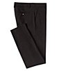 Color:Black - Image 1 - Wardrobe Essentials Alex Slim-Fit Knit Suit Separates Flat-Front Dress Pants