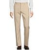 Color:Stone - Image 1 - Wardrobe Essentials Alex Slim Fit TekFit Waistband Suit Separates Flat Front Dress Pants