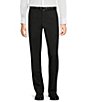 Color:Black - Image 1 - Wardrobe Essentials Alex Slim Fit TekFit Waistband Suit Separates Flat Front Dress Pants