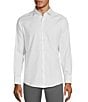 Color:White - Image 1 - Wardrobe Essentials Slim Fit Solid Stretch Twill Long Sleeve Woven Shirt