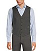 Color:Charcoal - Image 1 - Wardrobe Essentials Suit Separates Twill Vest