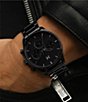 Color:Black - Image 4 - Men's Airhawk Chronograph Black Stainless Steel Bracelet Watch
