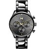 Color:Grey - Image 1 - Men's Airhawk Chronograph Gunmetal Stainless Steel Bracelet Watch
