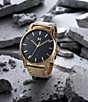 Color:Gold - Image 5 - Men's Classic II Analog Gold Stainless Steel Bracelet Watch