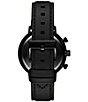 Color:Black - Image 3 - Men's Legacy Collection Solar Quartz Chronograph Black Leather Strap Watch