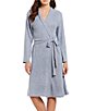 Color:Heather Ink - Image 1 - N by Natori Soho Brushed Knit Cozy Wrap Robe