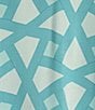 Color:Turquoise - Image 5 - N by Natori Woven Short Sleeve Mandarin Collar Coordinating Geometric Pajama Set