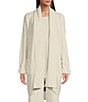 Color:Opal - Image 1 - N Natori Chenille Open Front Lounge Cardigan