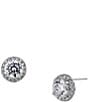 Color:Silver - Image 1 - Pave Stud Earrings