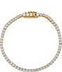 Color:Gold - Image 1 - Perfect CZ Stone Brass Line Bracelet