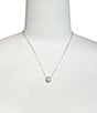 Color:Silver/Crystal - Image 1 - Round Cubic Zirconia Pendant Necklace