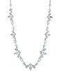 Color:Silver - Image 1 - Slider Crystal Choker Necklace