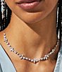 Color:Silver - Image 2 - Slider Crystal Choker Necklace