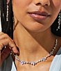 Color:Silver - Image 3 - Slider Crystal Choker Necklace