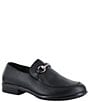Color:Soft Black Leather - Image 1 - Bentu Leather Bit Buckle Loafers