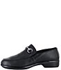 Color:Soft Black Leather - Image 3 - Bentu Leather Bit Buckle Loafers