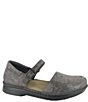 Color:Grey Marble Suede - Image 2 - Catania Suede Mary Jane Flats