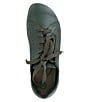 Color:Hunter Green Leather/Pewter Leather - Image 6 - Moko Perforated Leather Zip Orthotic Friendly Shoes