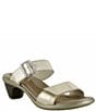 Color:RADIANT GOLD - Image 1 - Recent Buckle Banded Slide Sandals