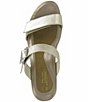 Color:RADIANT GOLD - Image 5 - Recent Buckle Banded Slide Sandals
