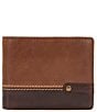 Color:Chestnut - Image 1 - Nash Palermo Flip Passcase Leather Wallet