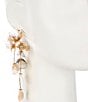 Color:Gold - Image 2 - Crystal Flower Filigree Drop Statement Earrings