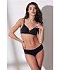 Color:Black - Image 5 - Bliss Girl Lace Trim Brief Panty 3-Pack